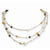 Sterling Silver Cultured White, Golden, Champagne Pearl Necklace