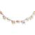 Sterling Silver Cultured Pearls & Peach Crystal Necklace