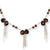Sterling Silver Smokey Quartz, Cultured Golden Pearl Necklace