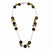 Sterling Silver Golden Cultured Pearls & Mother Of Pearl Necklace