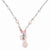 Sterling Silver Rose, Cherry Quartz, Pink Crystal, FW Cultured Pearl Necklace
