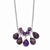 Sterling Silver Strand Amethyst, Lilac Crystal Necklace