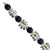 Sterling Silver Blue Lace Agate Sodalite Peacock Cultured Pearl Bracelet