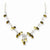 Sterling Silver Smokey, Yello Clear Crystal Necklace