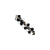 Sterling Silver Howlite Black & Smoky Quartz Crystal Bracelet