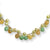 Sterling Silver Green & Yellow , Freshwater Cultured Pearl Necklace