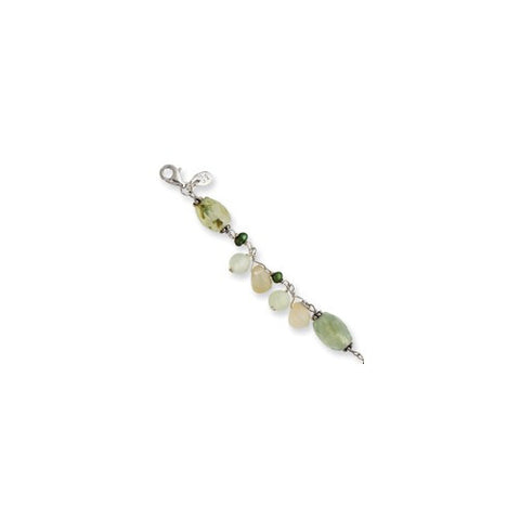 Sterling Silver Chalcedony Carnelian Prehnite Cult Pearl Bracelet