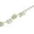 Sterling Silver Prehnite Green Quartz White Cultured Pearl Bracelet