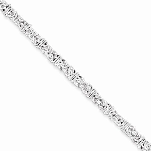 Sterling Silver Polished Fancy Link Bracelet