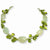 Sterling Silver Green , Green Crystal, Peridot Necklace