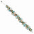 Sterling Silver Rose & Cherry Qtz Amazonite Fw Cultured Pearl Bracelet