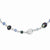 Sterling Silver Blue Agate, FW Cultured Pearl, Aqua Crystal Necklace