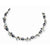Sterling Silver Blue Azore, Peacock & White FW Cultured Pearl Necklace