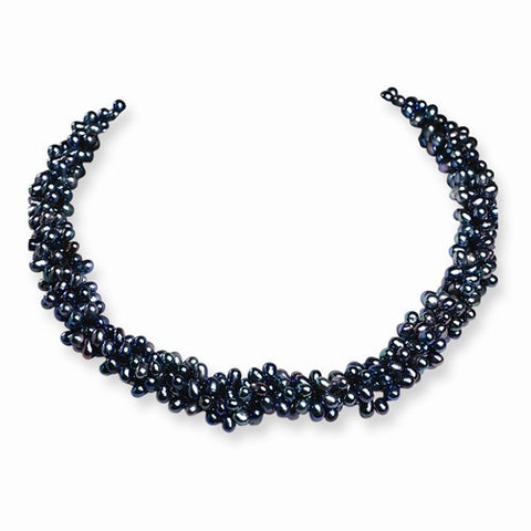 Sterling Silver Freshwater Cultured Peacock Pearl Necklace