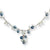 Sterling Silver White , Agate, Blue Cultured Pearl Necklace