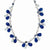Sterling Silver Blue Crystal, Lapis, Amazonite, Cultured Pearl Necklace