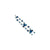 Sterling Silver Blue Gold Stone Blue Crystal Cultured Pearl Bracelet