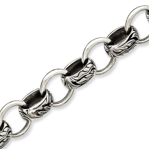 Sterling Silver Antiqued Bracelet