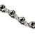 Sterling Silver Antiqued Skull Bracelet