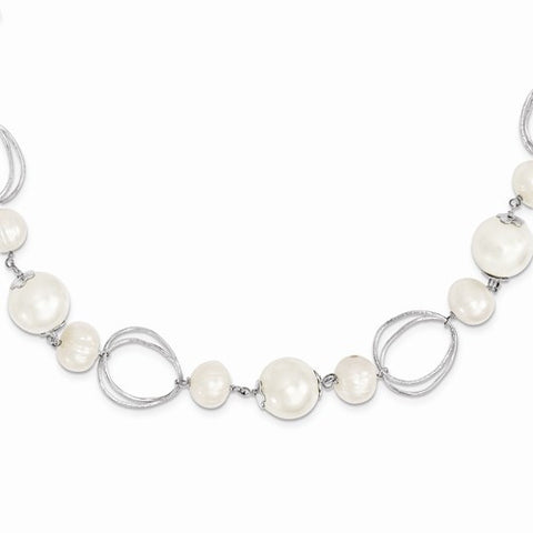 Sterling Silver Freshwater Cultured Pearl Necklace