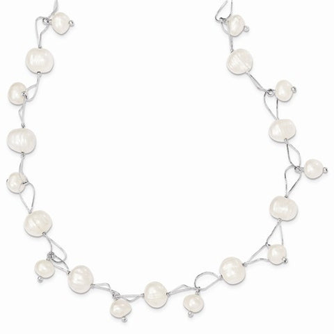 Sterling Silver Freshwater Cultured Pearl Necklace