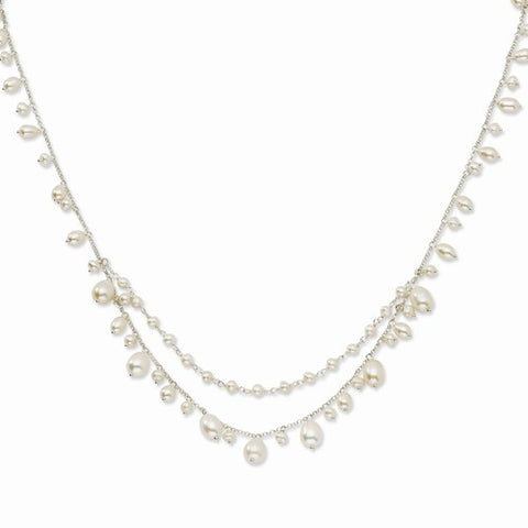 Sterling Silver Freshwater Cultured Pearl Necklace