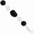 Sterling Silver Clear Crystal Onyx 14 Black Agate Bracelet