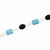 Sterling Silver Black Agate & Dyed Blue Howlite Bracelet