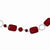 Sterling Silver Red Coral, Red Agate, Red Stone Necklace