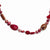 Sterling Silver Red Coral, FW Cultured Pearl, Agate,  Necklace