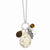 Sterling Silver Crazy Lace Agate, Clear & Smokey Quartz, Tiger Eye Necklace
