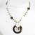 Sterling Silver Coconut Shell, White Cultured Pearl, Picture  Necklace