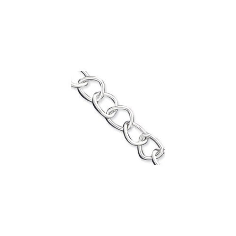 Sterling Silver Polished Fancy Link Bracelet