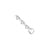 Sterling Silver Polished -D Heart Link Bracelet