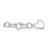 Sterling Silver Polished -D Heart Link Bracelet