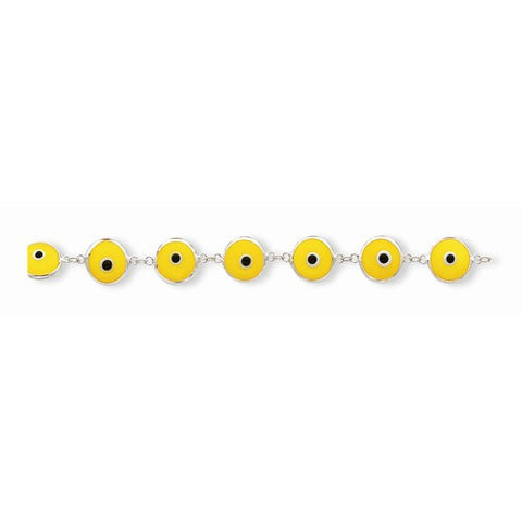 Ssinches -D Enameled Opaque Yellow Eye Bracelet