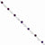 Sterling Silver Polished Amethyst Beaded Bracelet