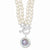 Sterling Silver Strandfreshwater Cultured Pearl, Pearl Disc Necklace