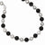 Sterling Silver Blk Agate, Freshwater Cultured Silver Pearl Necklace