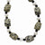 Sterling Silver FW Cultured Pearl, Dalmatian , Blk Crystal Necklace