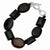 Sterling Silver Black Agate & Dream Agate Bracelet