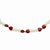 Sterling Silver Freshwater Cultured Pearl & Red Agate Heart Necklace