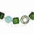 Sterling Silver Chrysocolla, Dyed Howlite, Dyed Mother Of Pearl Necklace