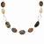 Sterling Silver Citrine, Dream Agate & Smokey Quartz Necklace