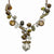 Sterling Silver , Moonstone, Unakite, Heonite FW Cultured Pearl Necklace