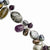 Sterling Silver Amethyst Crystal  Smky Qtz Fw Cult Pearl Bracelet