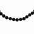 Sterling Silver Smooth Beaded Black Agate Necklace