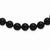 Sterling Silver Smooth Beaded Black Agate Necklace