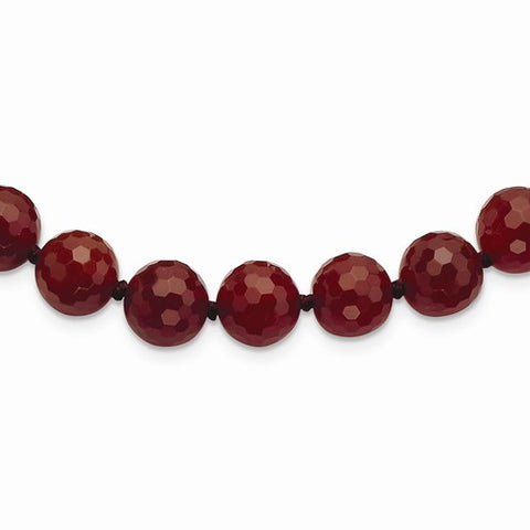 Sterling Silver Faceted Carnelian Necklace