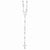 Sterling Silver Polished Rosary Necklace